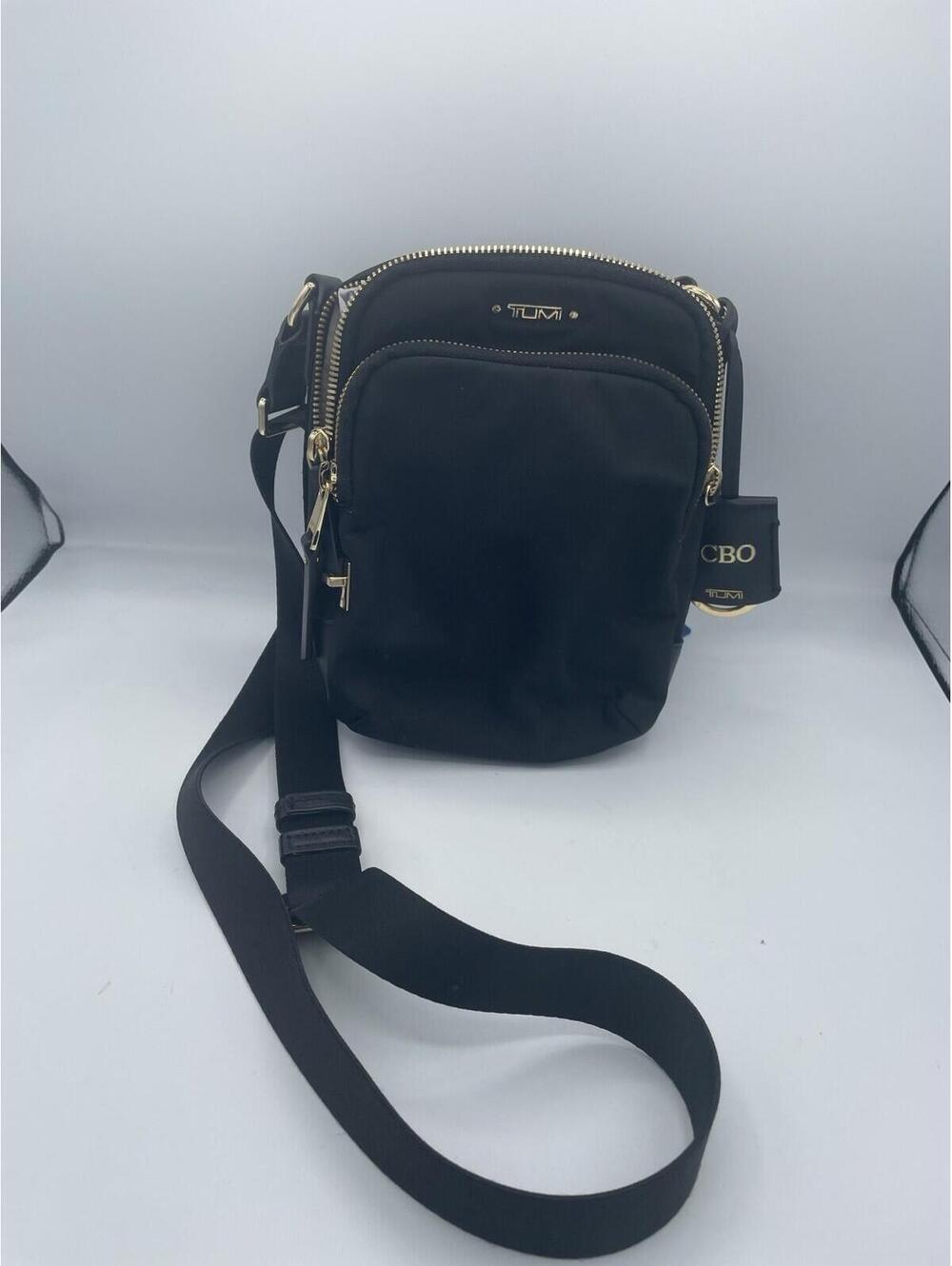Tumi Voyageur Persia Nylon Crossbody  Bag 8x6” Travel Bag Black w/ Card Pockets